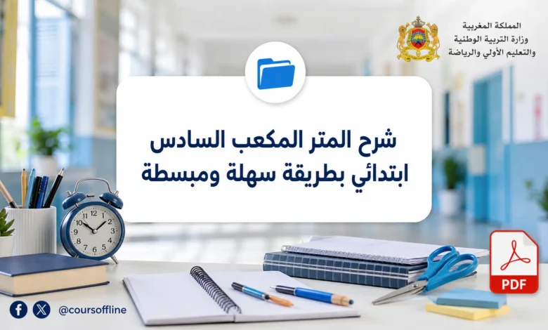 شرح المتر المكعب السادس ابتدائي بطريقة سهلة ومبسطة