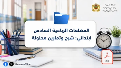 المضلعات الرباعية السادس ابتدائي: شرح وتمارين محلولة