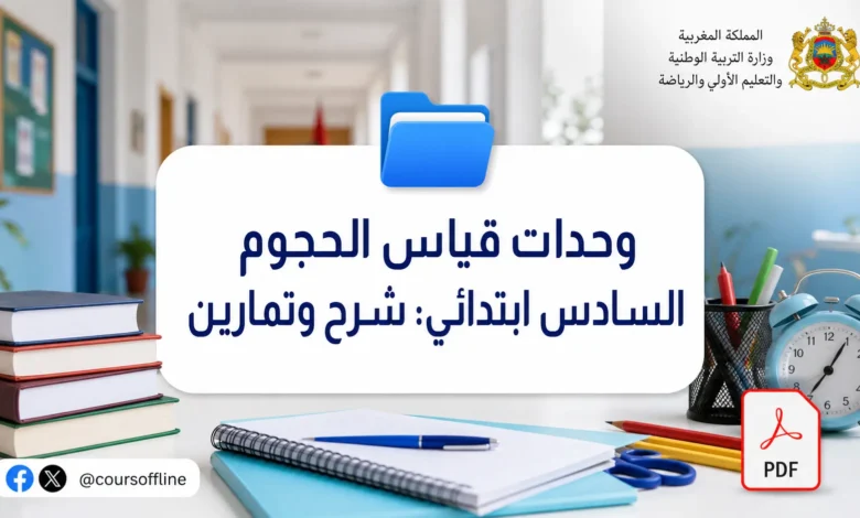 وحدات قياس الحجوم السادس ابتدائي: شرح وتمارين