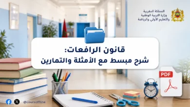 قانون الرافعات: شرح مبسط مع الأمثلة والتمارين