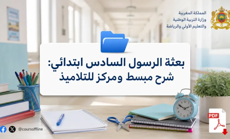 بعثة الرسول السادس ابتدائي: شرح مبسط ومركز للتلاميذ