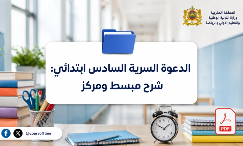 الدعوة السرية السادس ابتدائي: شرح مبسط ومركز