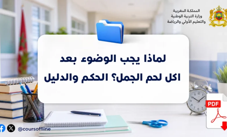 لماذا يجب الوضوء بعد اكل لحم الجمل؟ الحكم والدليل