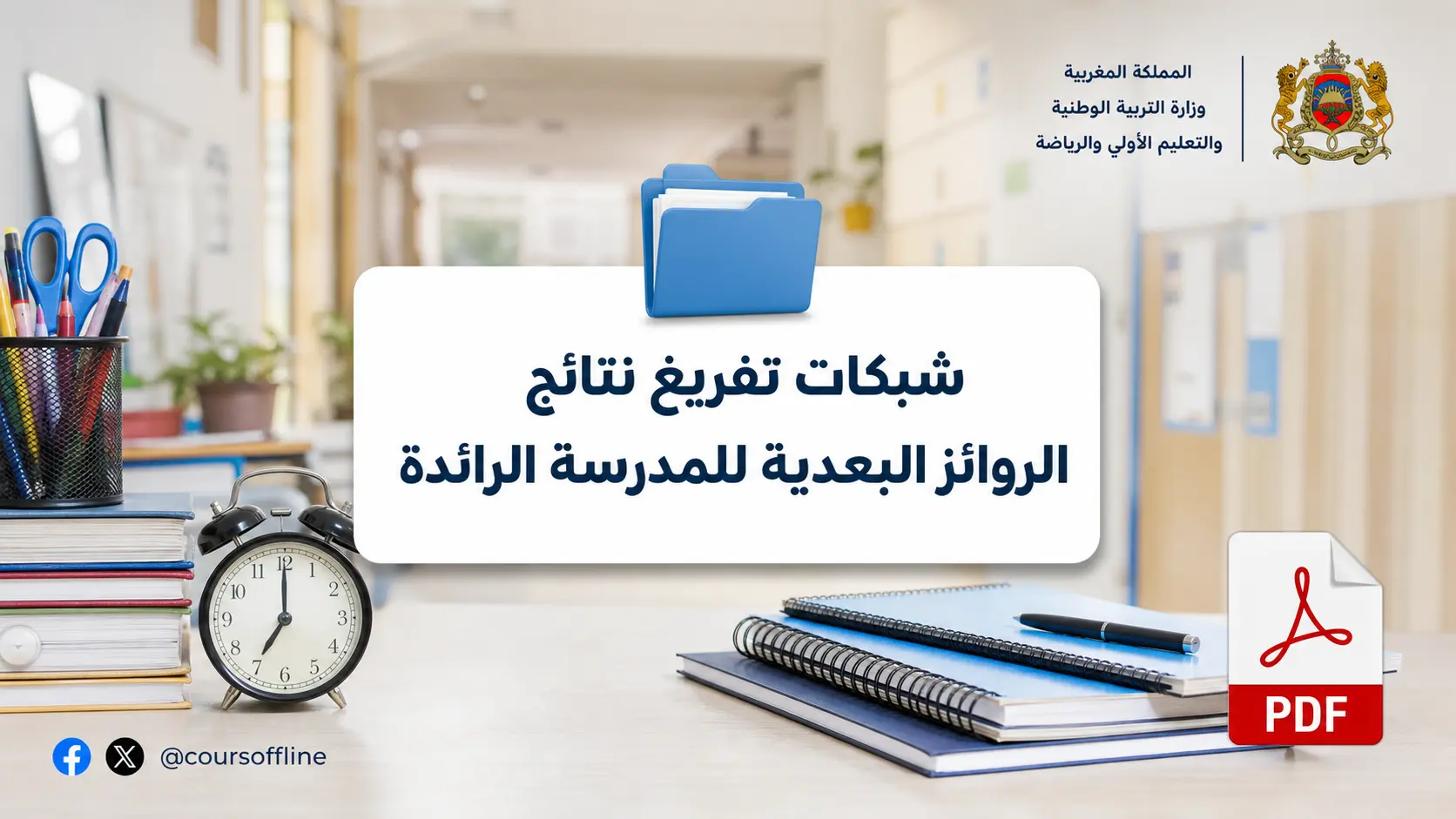 شبكات تفريغ نتائج الروائز البعدية للمدرسة الرائدة