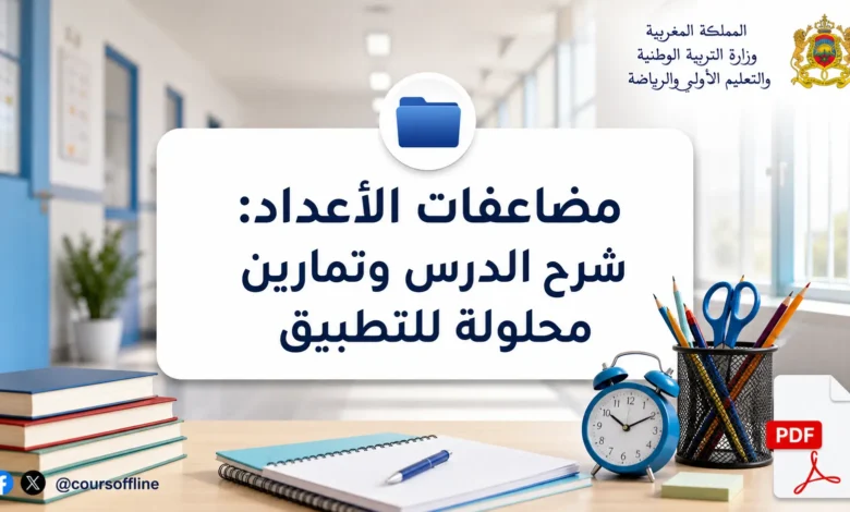 مضاعفات الأعداد: شرح الدرس وتمارين محلولة للتطبيق