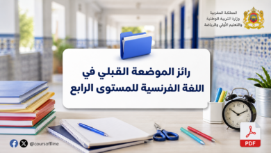 رائز الموضعة القبلي في اللغة الفرنسية للمستوى الرابع