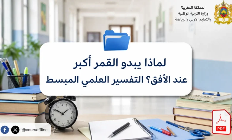 لماذا يبدو القمر أكبر عند الأفق؟ التفسير العلمي المبسط